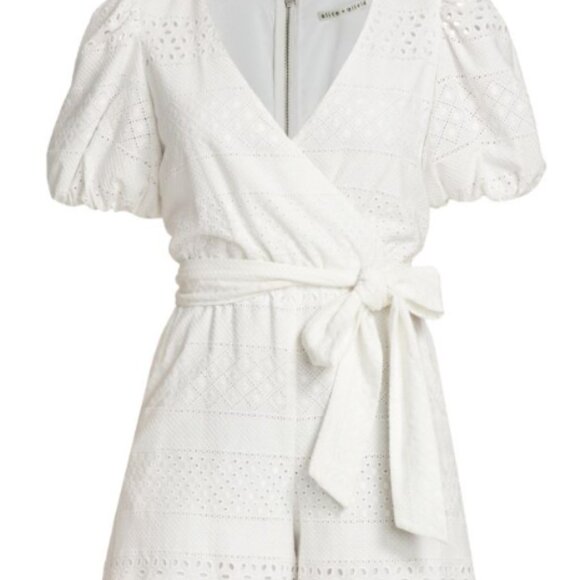 Paulina Eyelet Wrap Romper - Picture 2 of 5